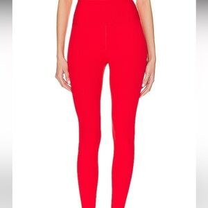 Ribbed High High Legging in Red size small
